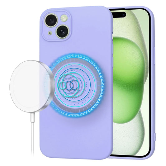 MagSafe tok Apple iPhone 15 Plus-hoz, Techsuit, SoftFlex, Világos lila