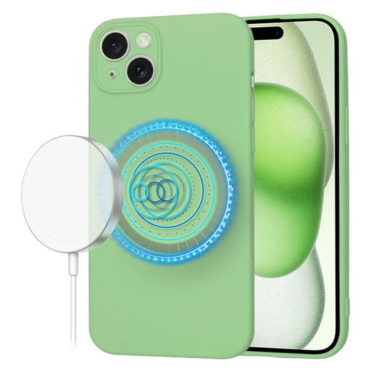 MagSafe tok Apple iPhone 15 Plus-hoz, Techsuit, SoftFlex, Világos zöld