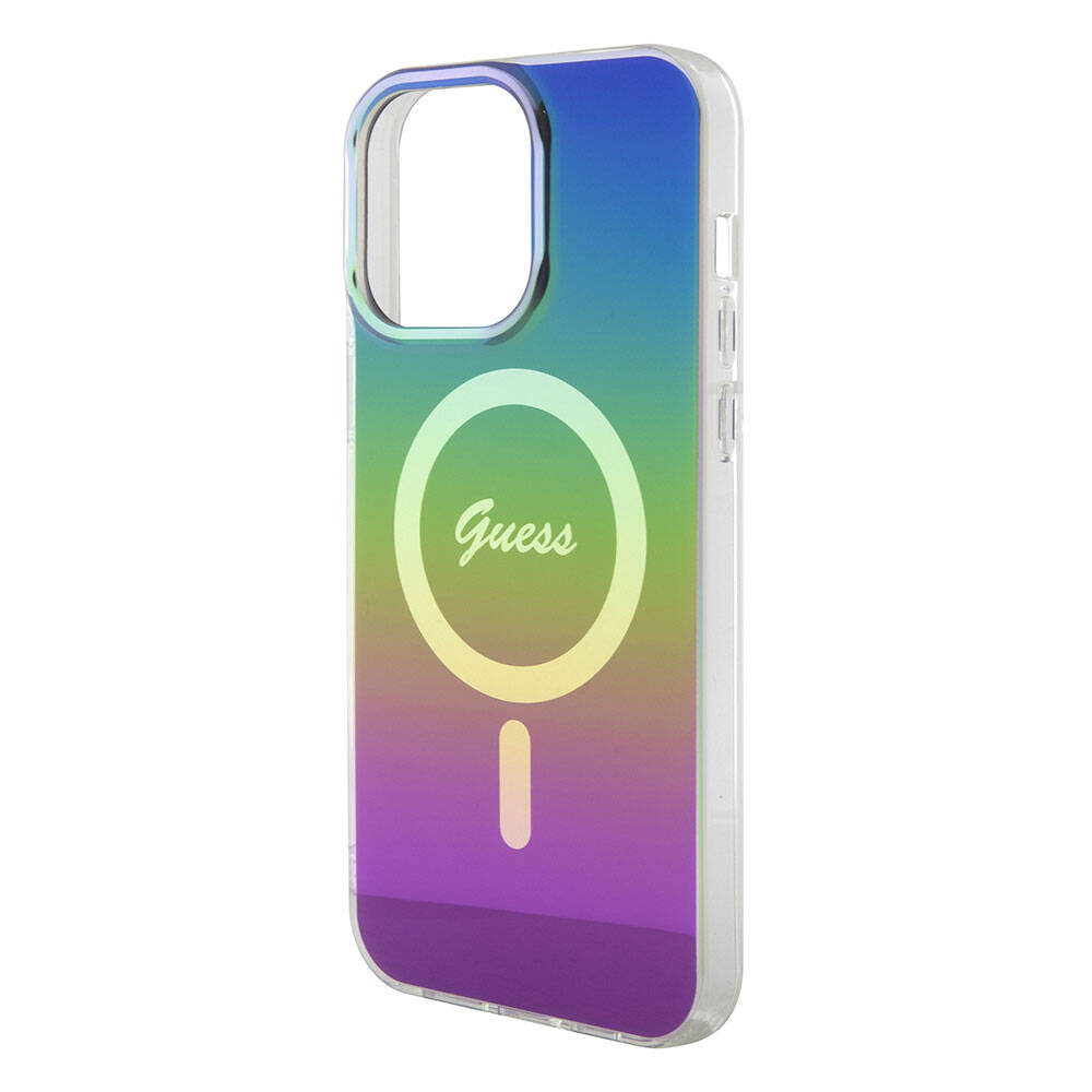 MagSafe Case for Apple iPhone 15 Pro, Guess, IML Iridescent, Multicolor