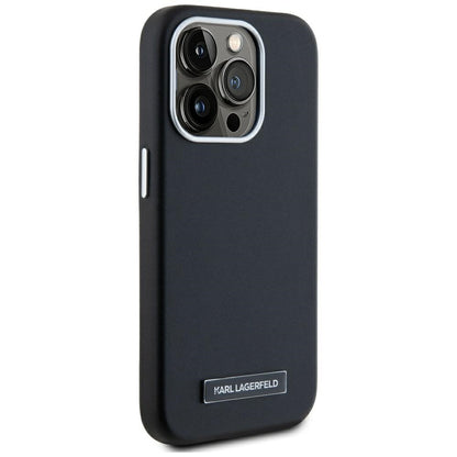 MagSafe tok Apple iPhone 15 Pro-hoz, Karl Lagerfeld, FW Metal Plate, Fekete