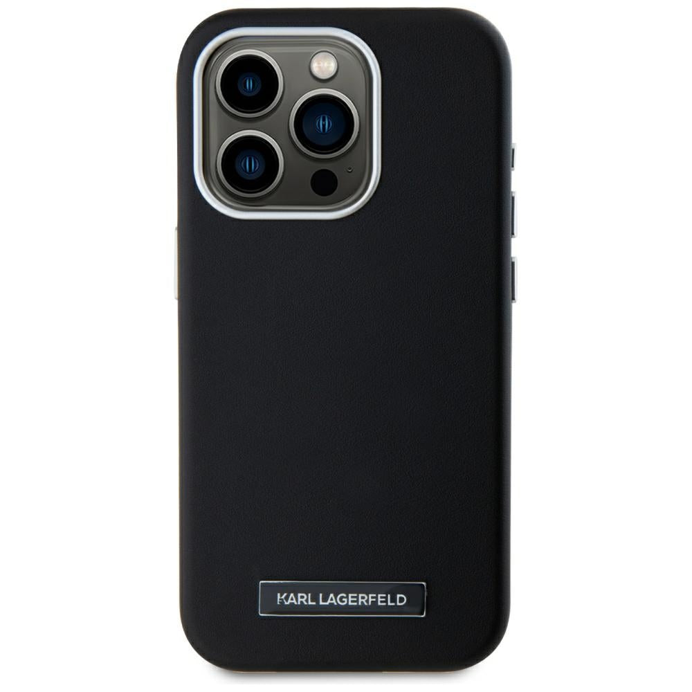 MagSafe tok Apple iPhone 15 Pro-hoz, Karl Lagerfeld, FW Metal Plate, Fekete