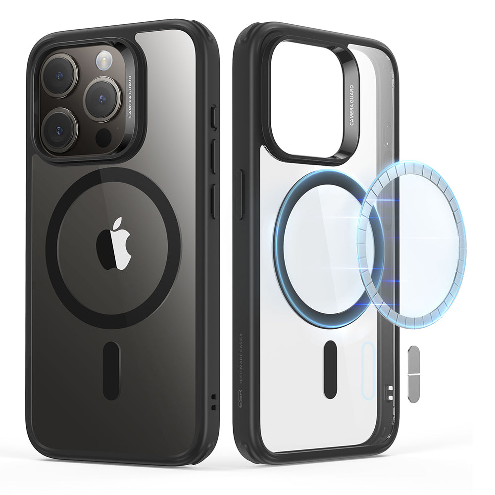 MagSafe Case for Apple iPhone 15 Pro Max, ESR, Classic Hybrid, Transparent Navy Blue