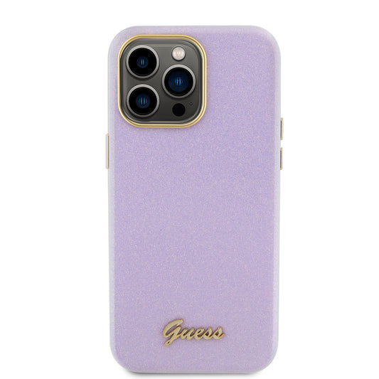 MagSafe tok Apple iPhone 15 Pro Max-hoz, Guess, Glitter Full Wrapped, Lila GUHCP15XPGMCSL