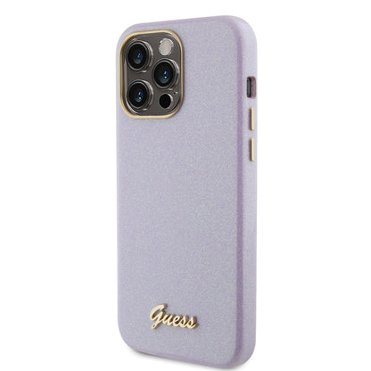 MagSafe tok Apple iPhone 15 Pro Max-hoz, Guess, Glitter Full Wrapped, Lila GUHCP15XPGMCSL