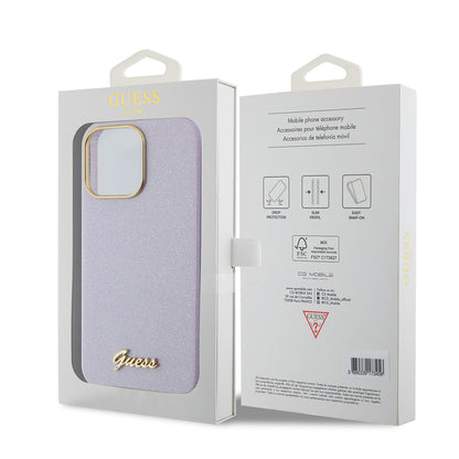 MagSafe tok Apple iPhone 15 Pro Max-hoz, Guess, Glitter Full Wrapped, Lila GUHCP15XPGMCSL