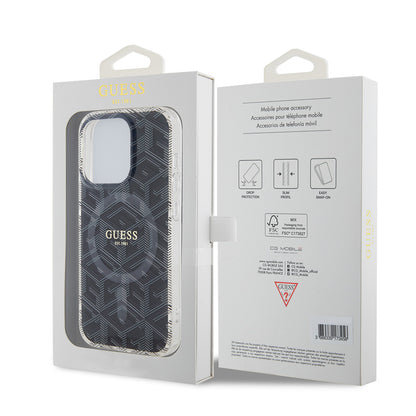 MagSafe tok Apple iPhone 15 Pro Max-hoz, Guess, IML Gcube, Fekete