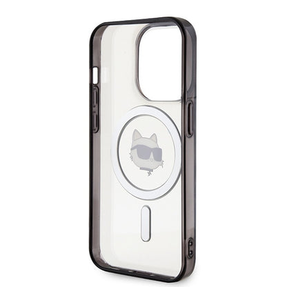 MagSafe Case for Apple iPhone 15 Pro Max, Karl Lagerfeld, IML Choupette's Head, Transparent