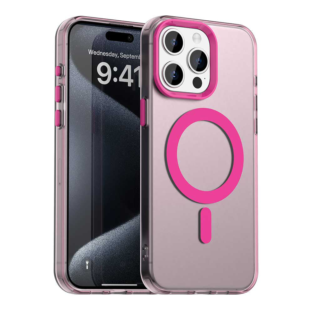 MagSafe tok Apple iPhone 15 Pro Max-hoz, Techsuit, CandyCase, Rózsaszín