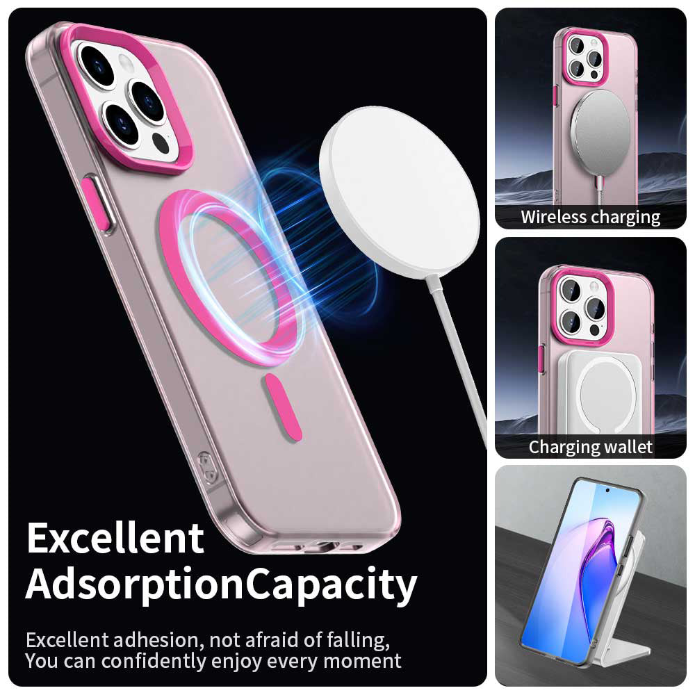 MagSafe tok Apple iPhone 15 Pro Max-hoz, Techsuit, CandyCase, Rózsaszín