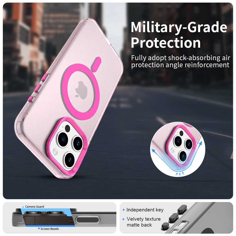 MagSafe tok Apple iPhone 15 Pro Max-hoz, Techsuit, CandyCase, Rózsaszín