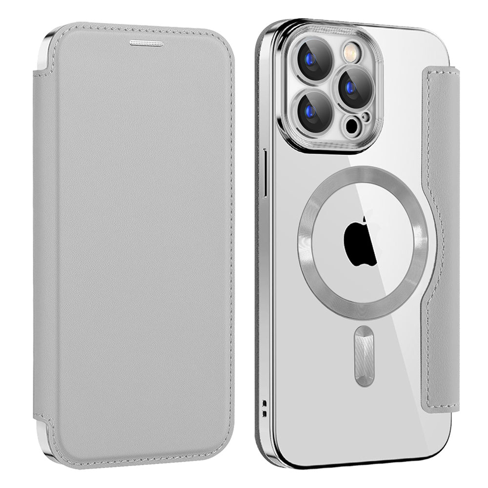 MagSafe tok Apple iPhone 15 Pro Max-hoz, Techsuit, SmartMag Book, Szürke