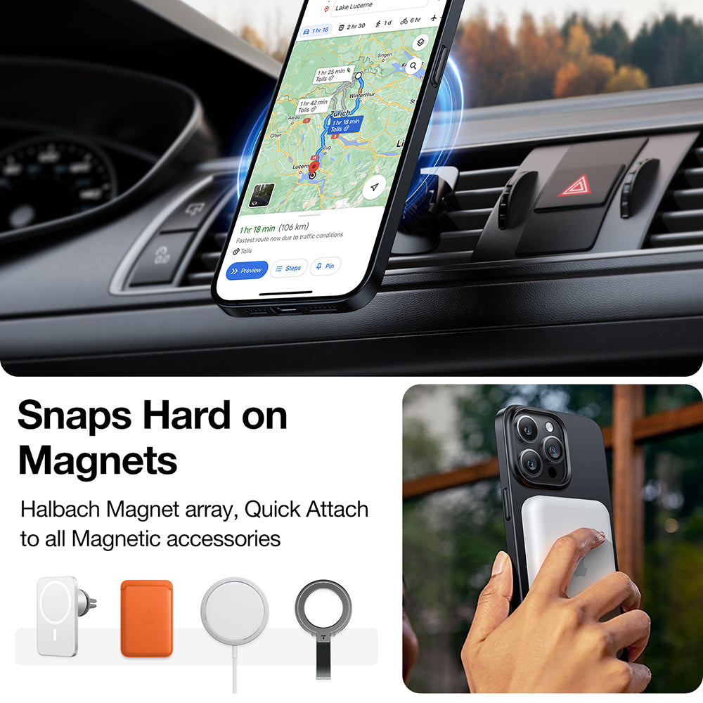 MagSafe tok Apple iPhone 15 Pro Max-hoz, Torras, OriginFit, Fekete