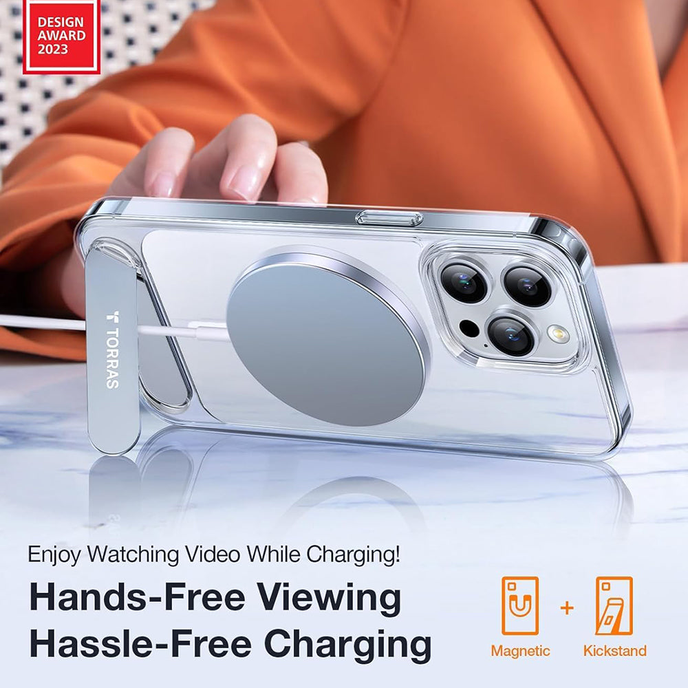 MagSafe tok Apple iPhone 15 Pro Max-hoz, Torras, Pstand, Átlátszó