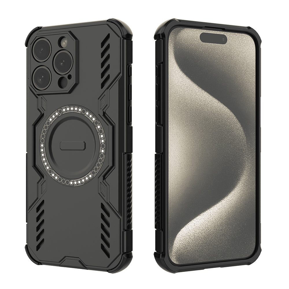 MagSafe tok Apple iPhone 15 Pro-hoz, Techsuit, ArmorMag, Fekete