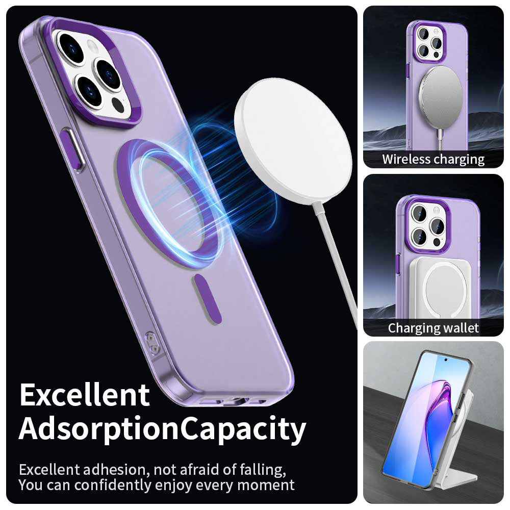 MagSafe Case for Apple iPhone 15 Pro, Techsuit, CandyCase, Purple