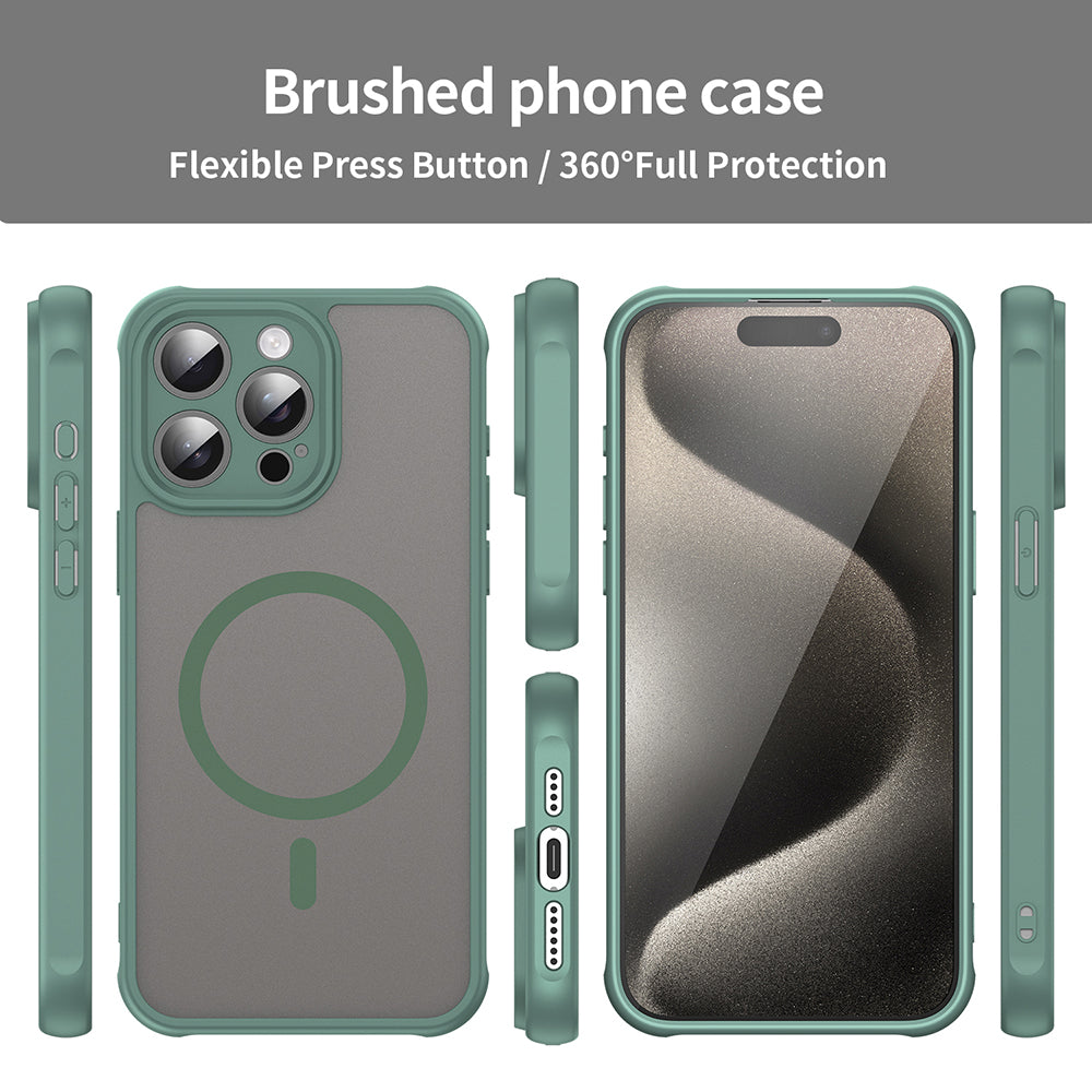 MagSafe tok Apple iPhone 15 Pro-hoz, Techsuit, HaloFrost II, Zöld