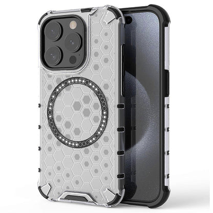 MagSafe tok Apple iPhone 15 Pro-hoz, Techsuit, HoneyComb Shield, Fehér