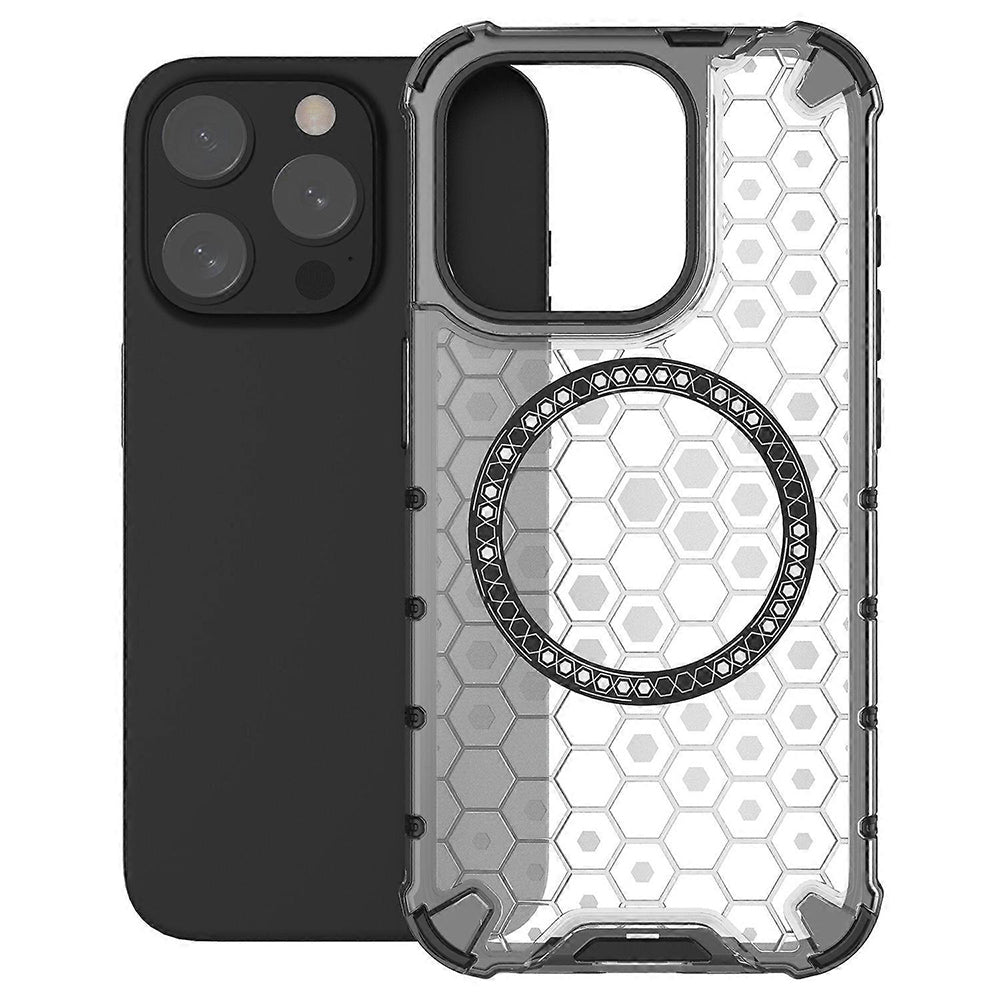 MagSafe tok Apple iPhone 15 Pro-hoz, Techsuit, HoneyComb Shield, Fehér