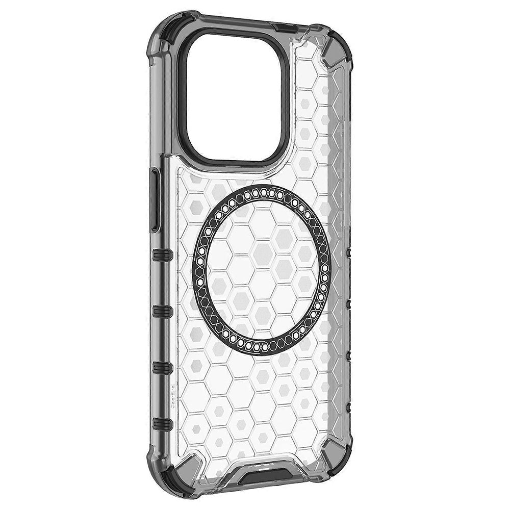 MagSafe tok Apple iPhone 15 Pro-hoz, Techsuit, HoneyComb Shield, Fehér