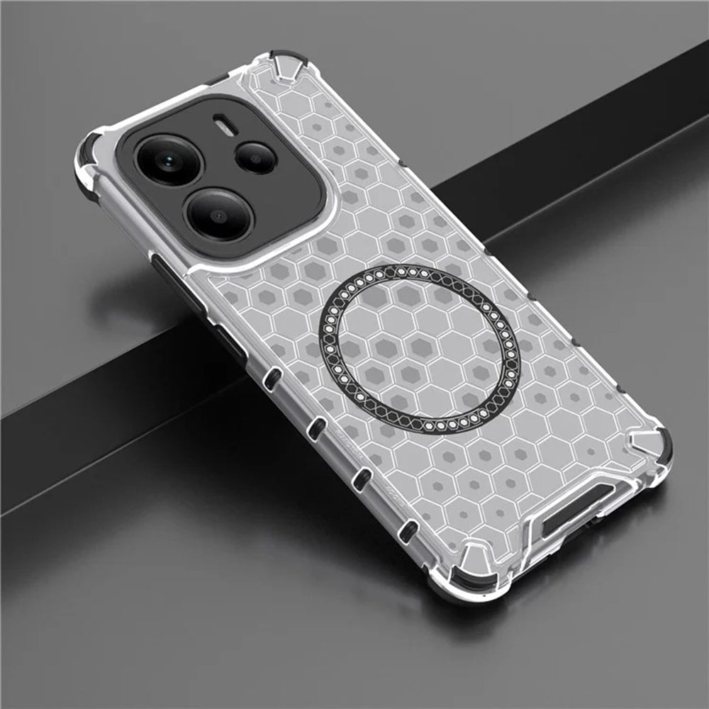 MagSafe tok Apple iPhone 15 Pro-hoz, Techsuit, HoneyComb Shield, Fehér