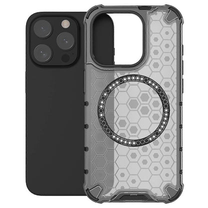 MagSafe tok Apple iPhone 15 Pro-hoz, Techsuit, HoneyComb Shield, Fekete