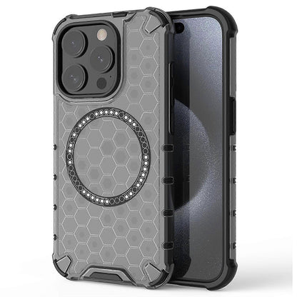 MagSafe tok Apple iPhone 15 Pro-hoz, Techsuit, HoneyComb Shield, Fekete