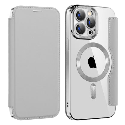 MagSafe tok Apple iPhone 15 Pro-hoz, Techsuit, SmartMag Book, Szürke