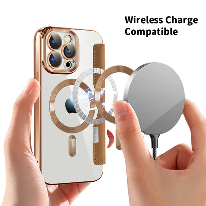 MagSafe tok Apple iPhone 15 Pro-hoz, Techsuit, SmartMag Book, Barna