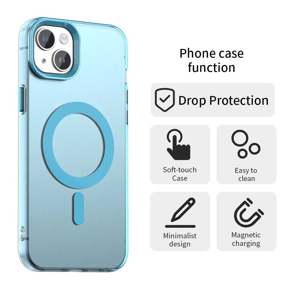 MagSafe tok Apple iPhone 15-höz, Techsuit, CandyCase, Kék
