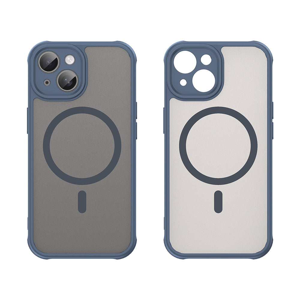 MagSafe tok Apple iPhone 15-höz, Techsuit, HaloFrost II, Tengerészkék