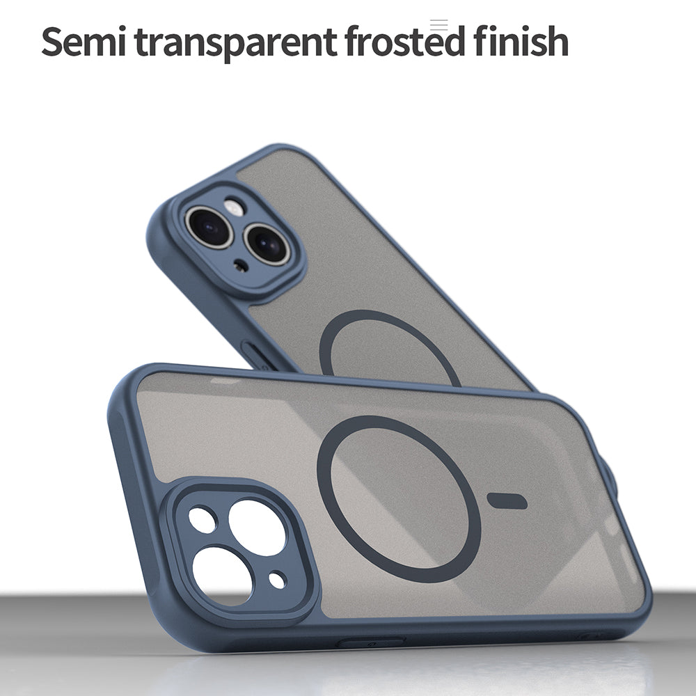 MagSafe tok Apple iPhone 15-höz, Techsuit, HaloFrost II, Tengerészkék