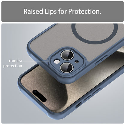 MagSafe tok Apple iPhone 15-höz, Techsuit, HaloFrost II, Tengerészkék