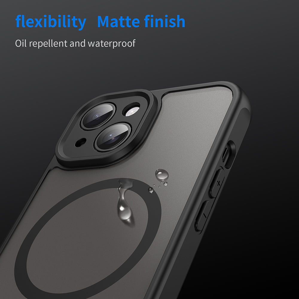 MagSafe tok Apple iPhone 15-höz, Techsuit, HaloFrost II, Fekete