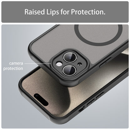MagSafe tok Apple iPhone 15-höz, Techsuit, HaloFrost II, Fekete