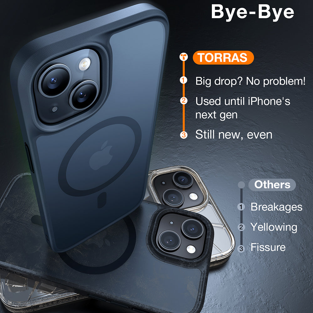 MagSafe tok Apple iPhone 15 készülékhez, Torras, Guardian, fekete