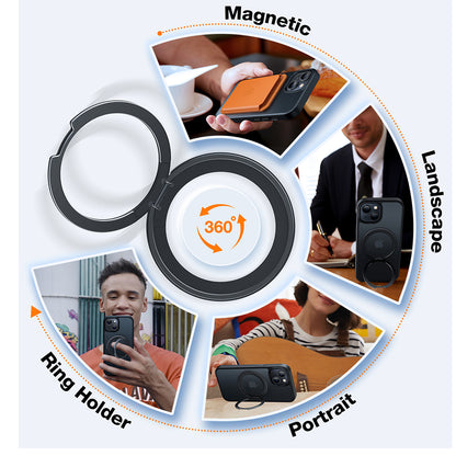 MagSafe tok Apple iPhone 15-höz, Torras, Ostand Pro, Fekete