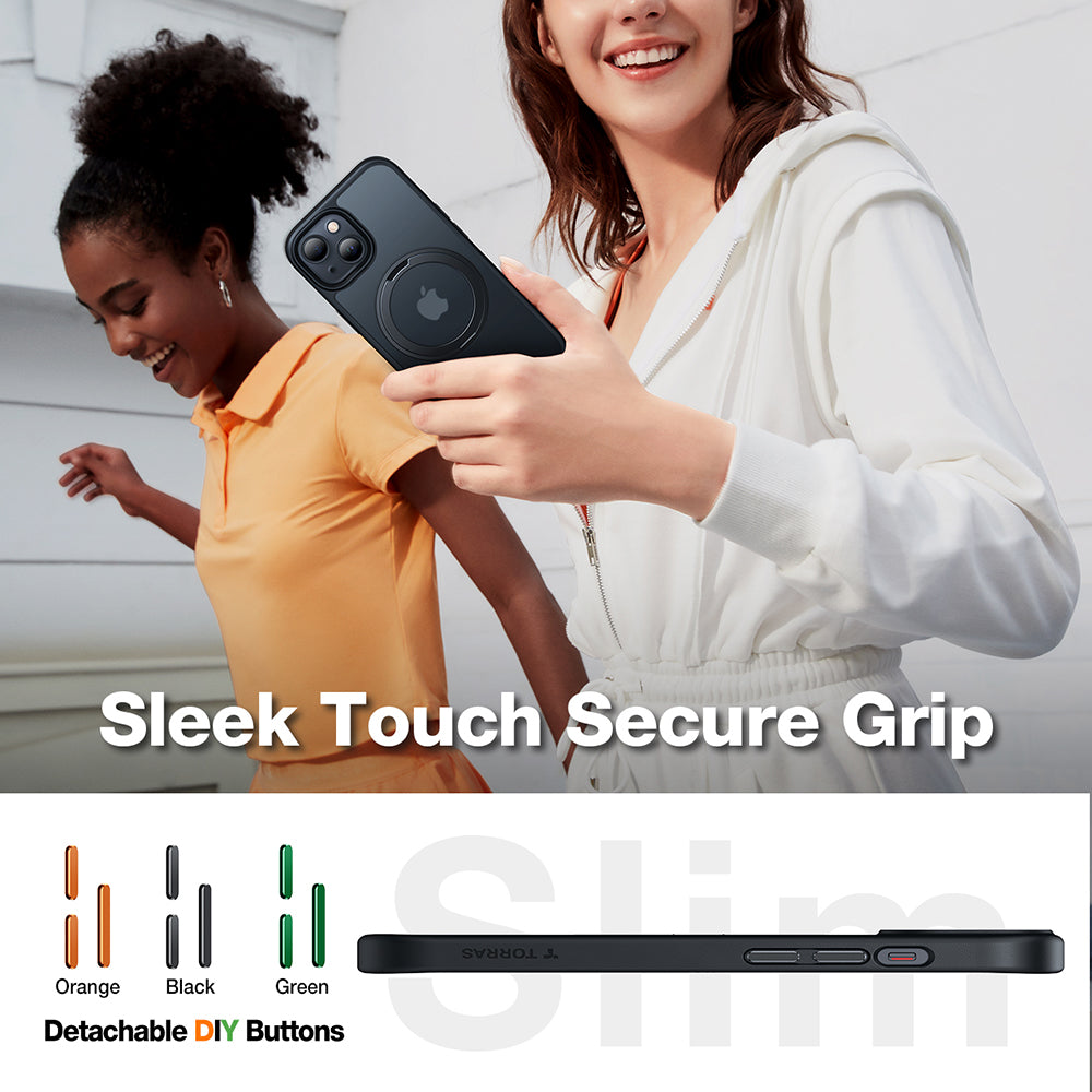 MagSafe tok Apple iPhone 15-höz, Torras, Ostand Pro, Fekete