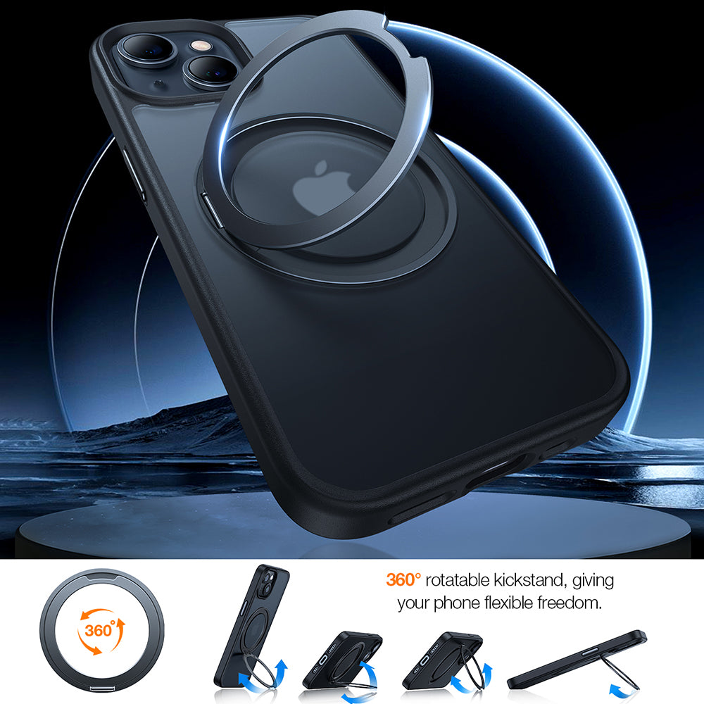 MagSafe tok Apple iPhone 15-höz, Torras, Ostand Pro, Fekete