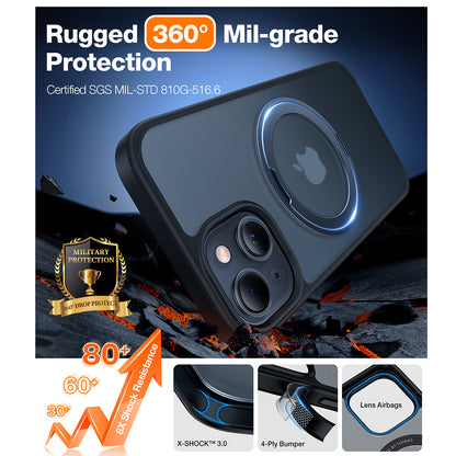 MagSafe tok Apple iPhone 15-höz, Torras, Ostand Pro, Fekete