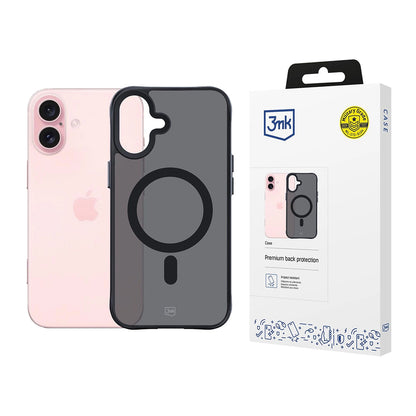 MagSafe tok Apple iPhone 16-hoz, 3MK, Smoke MagCase, Fekete
