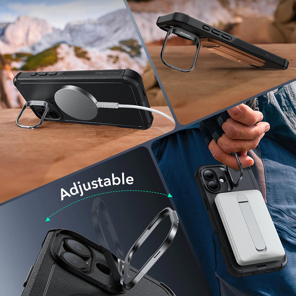 MagSafe tok Apple iPhone 16-hoz, ESR, Cyber Armor Kickstand, Kék