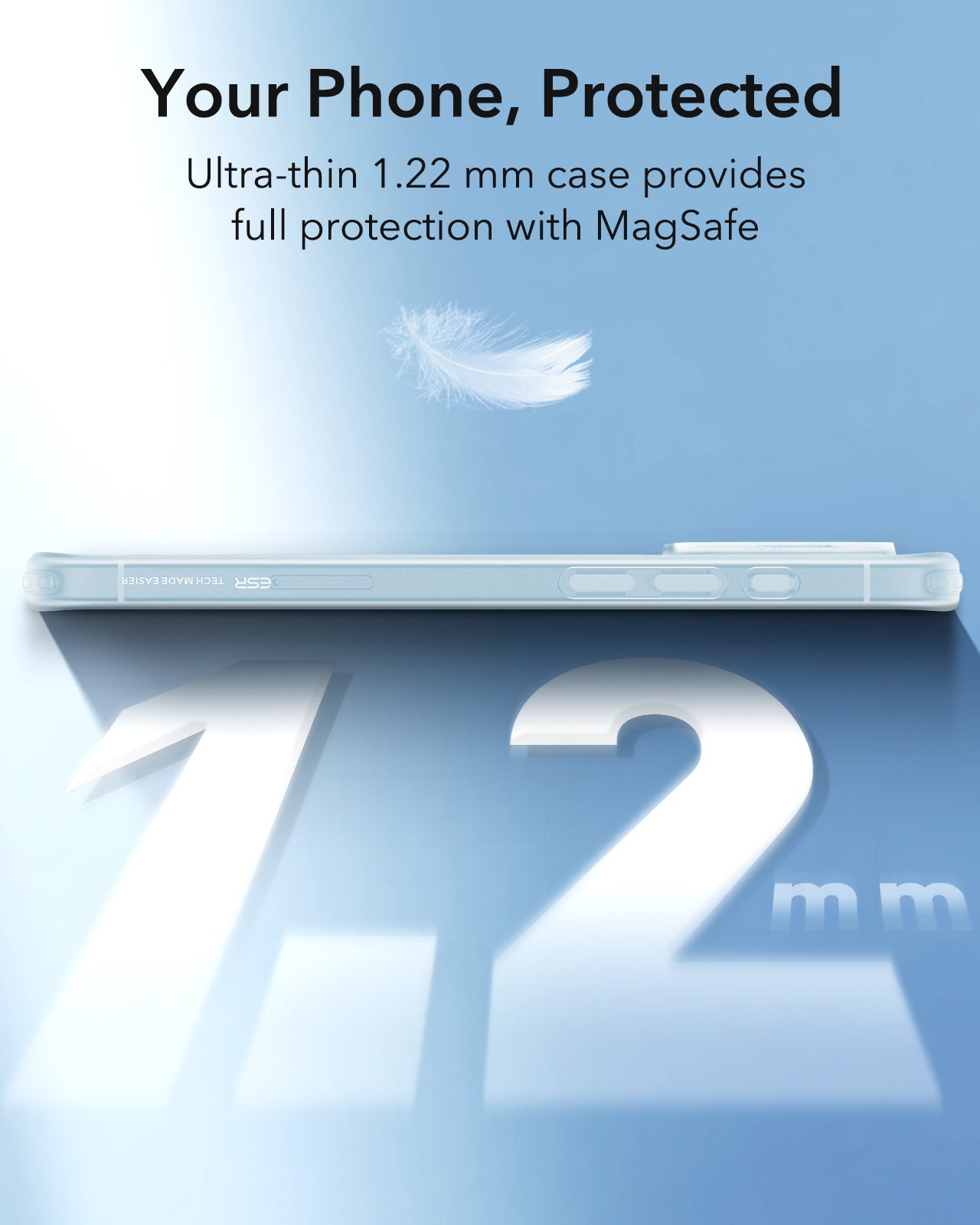 MagSafe tok Apple iPhone 16-hoz, ESR, Zero, Szaténkék