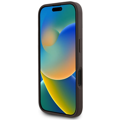 MagSafe tok Apple iPhone 16-hoz, Guess, 4G Circle Classic Logo, Barna