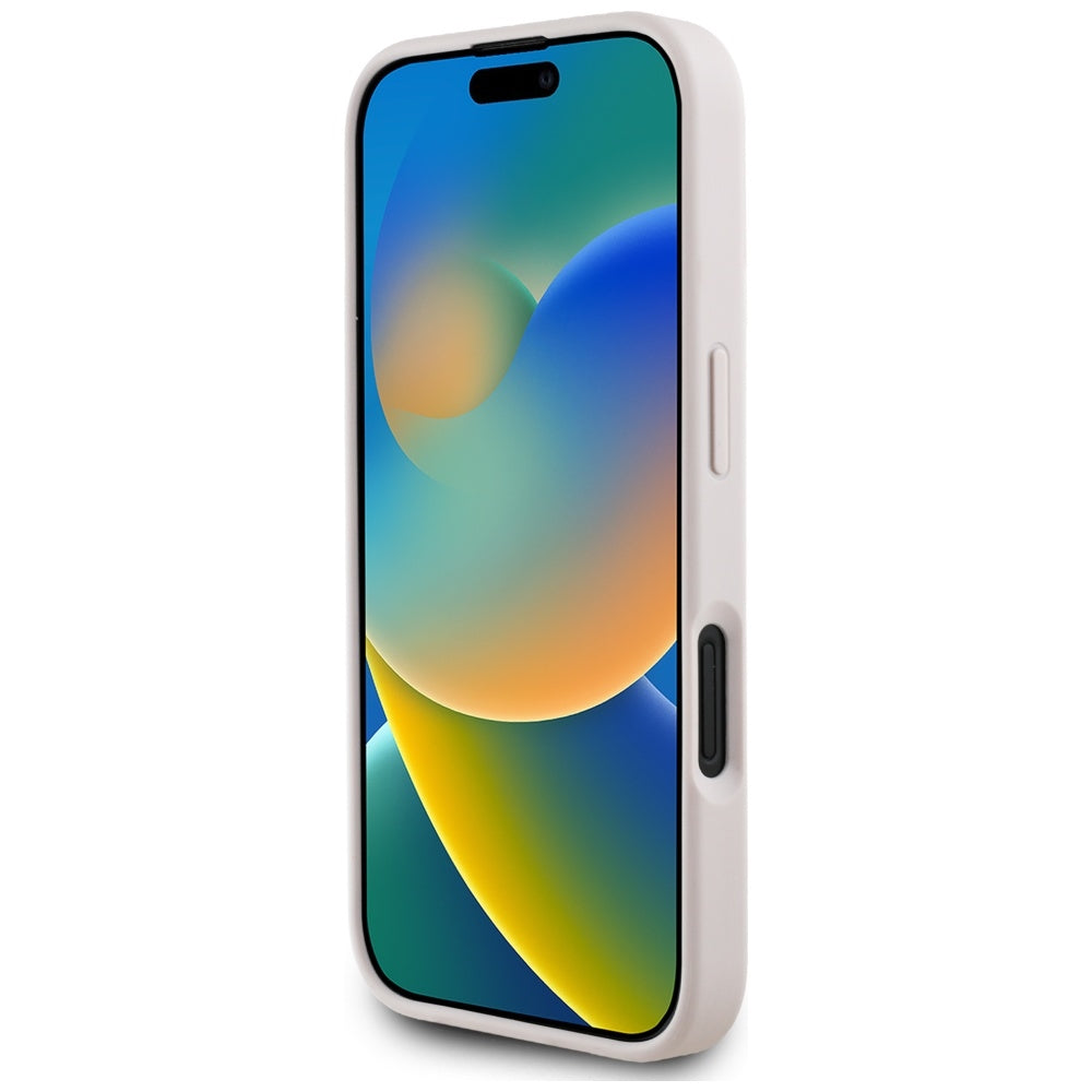 MagSafe tok Apple iPhone 16-hoz, Guess, 4G Circle Classic Logo, Rózsaszín