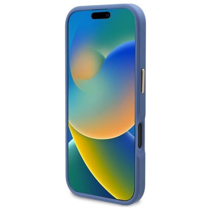 MagSafe tok Apple iPhone 16-hoz, Guess, 4G Logo Plate, Kék