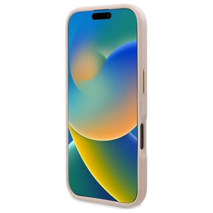 MagSafe tok Apple iPhone 16-hoz, Guess, 4G Logo Plate, Rózsaszín