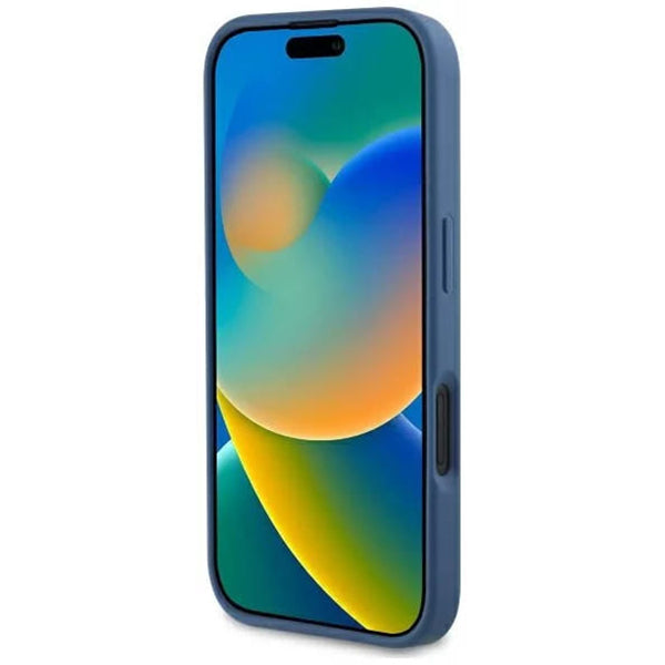 MagSafe tok Apple iPhone 16-hoz, Guess, 4G Printed Stripes, Kék