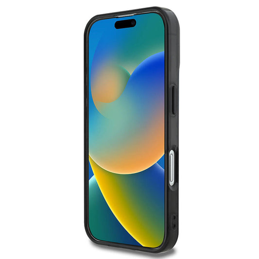 MagSafe tok Apple iPhone 16-hoz, Guess, IML 4G Peony, Fekete GUHMP16SH4PYEEK