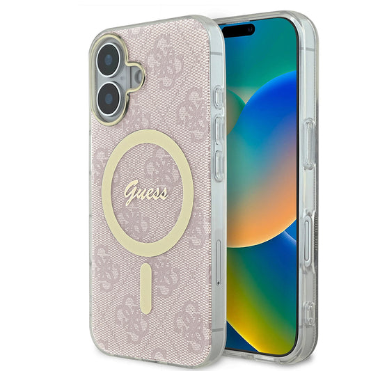 MagSafe tok Apple iPhone 16-hoz, Guess, IML 4G, Rózsaszín