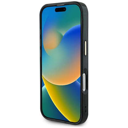 MagSafe tok Apple iPhone 16-hoz, Guess, IML Glitter 4G Circle Triangle, Fekete